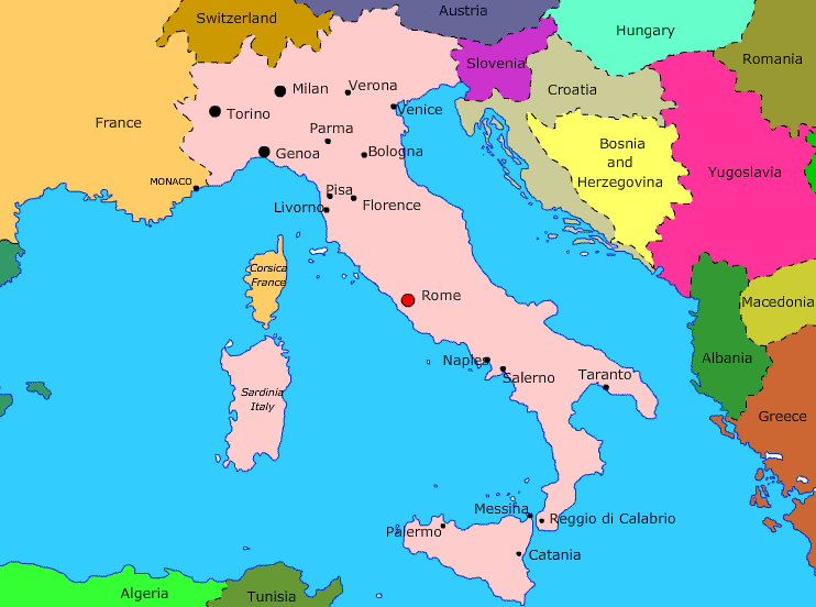 Map of the Italian Republic 